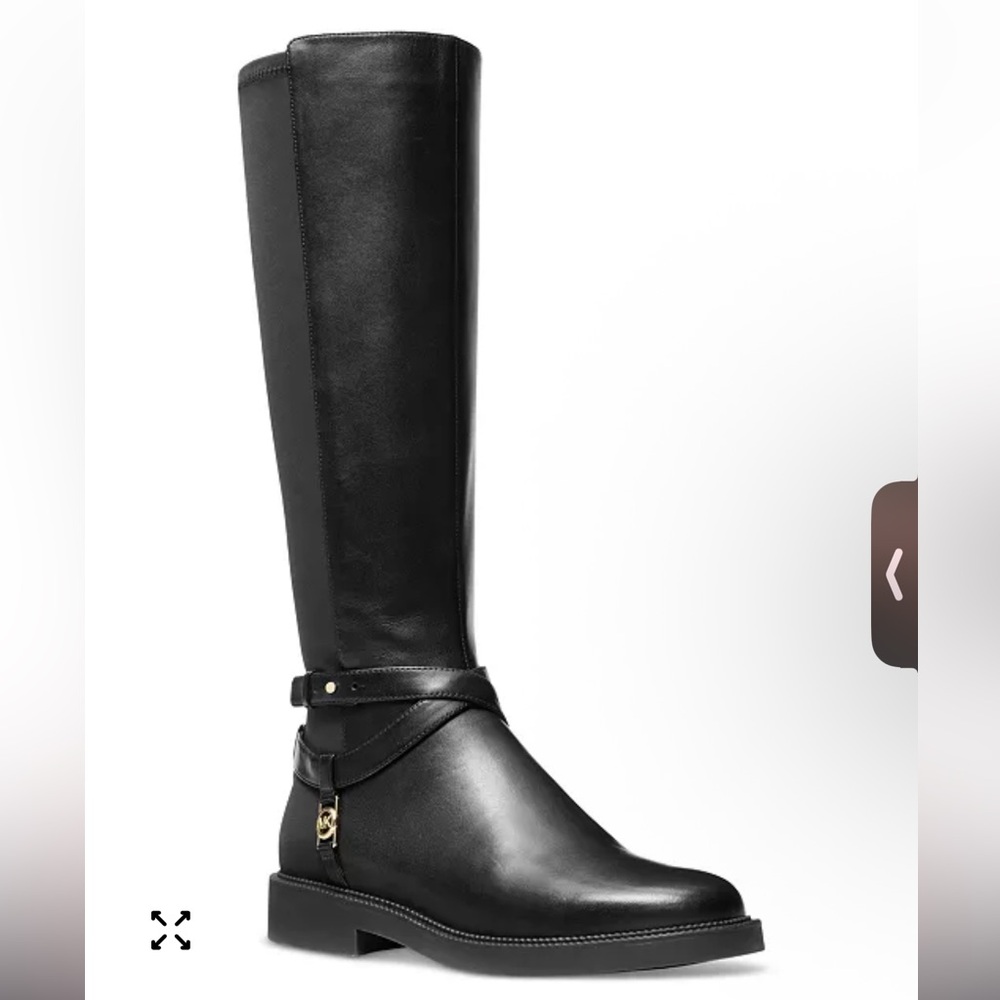 Michael Kors Sleek Black Over the Knee Boots